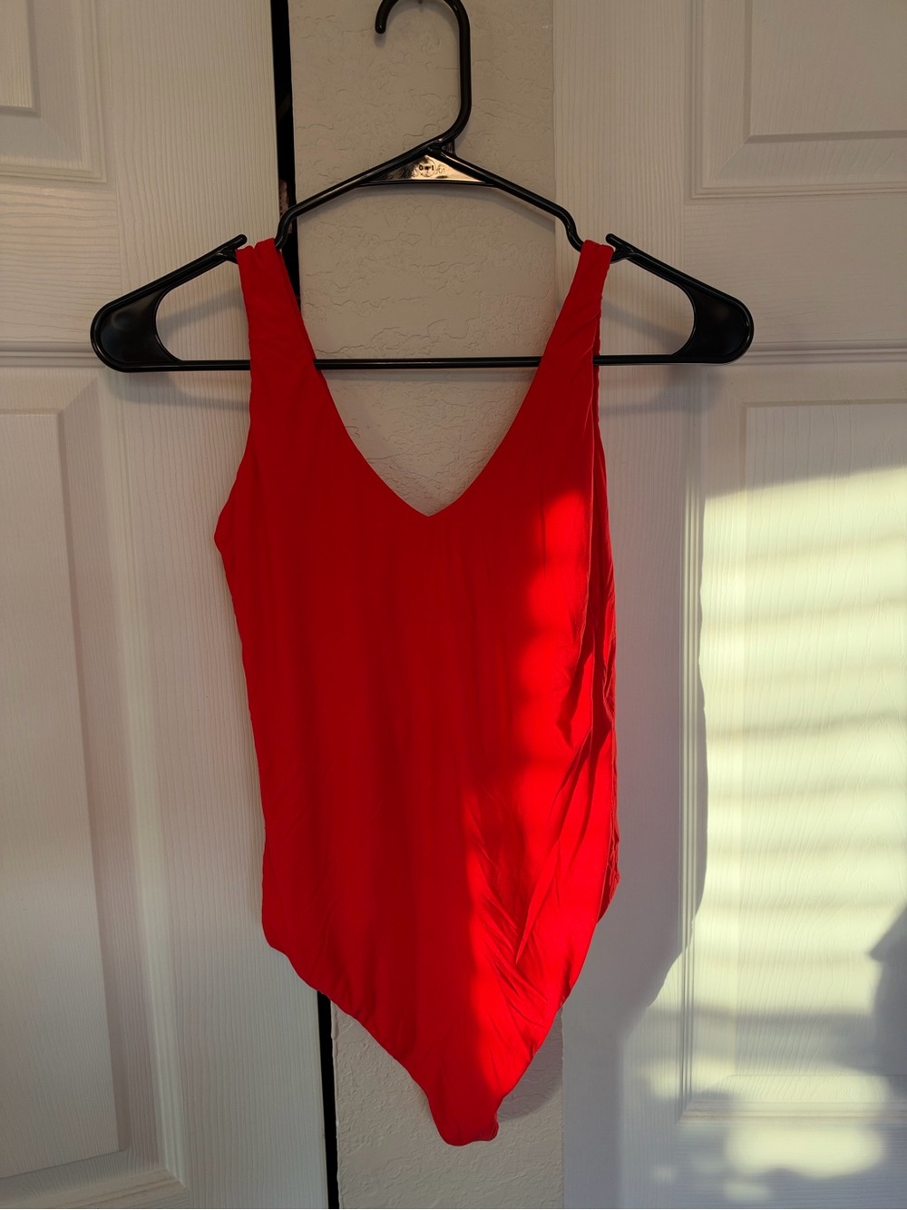 aerie Red V-Neck Bodysuit